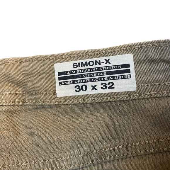 Buffalo David Bitton Simon-X Jeans Mens 30x32 Slim Straight Stretch Tan Brown - Picture 6 of 7